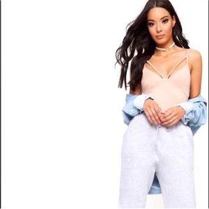 PLT Strappy Nude Bodysuit